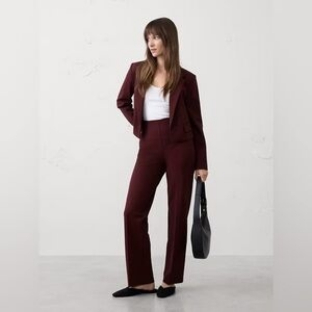 Banana Republic Straight High-Rise Ponte Pull-On Pant NWT Small P